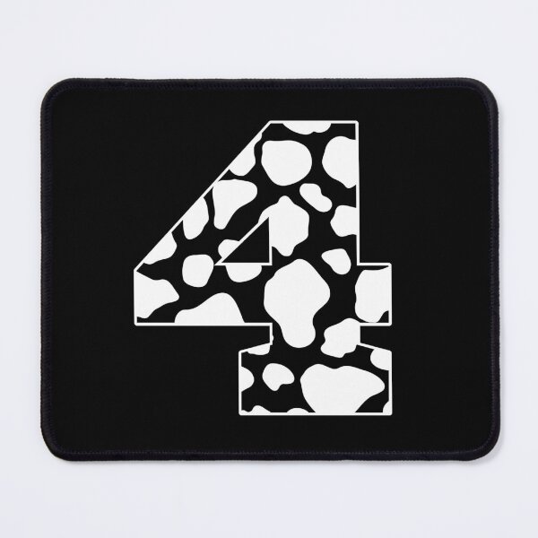 Item preview, Number 4 Black and white cow pattern Cow spots designed and sold by FarmsteadAcers.