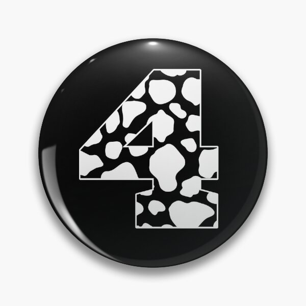Item preview, Number 4 Black and white cow pattern Cow spots designed and sold by FarmsteadAcers.