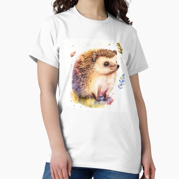 Artikel-Vorschau von Aquarell Niedlicher Baby-Igel, buntes Igel-Ferkel, designt und verkauft von MoonFoxDesign.