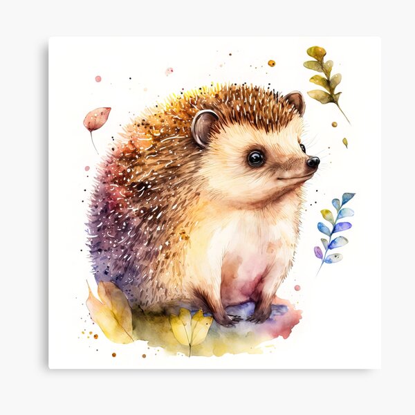 Artikel-Vorschau von Aquarell Niedlicher Baby-Igel, buntes Igel-Ferkel, designt und verkauft von MoonFoxDesign.