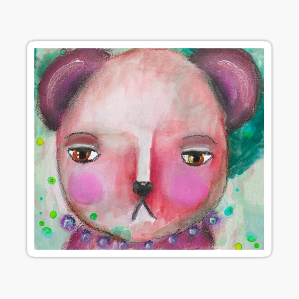 Teddy in Pink Sticker