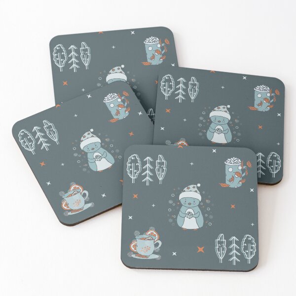 Item preview, Penguin, trees, mugs pattern designed and sold by picroom.