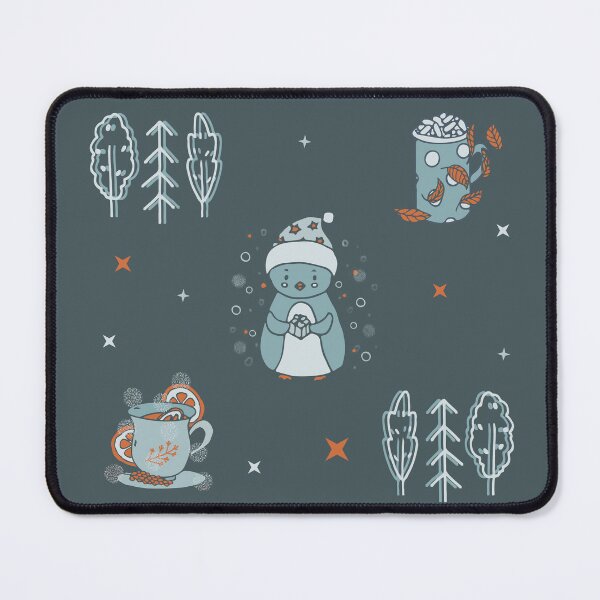 Item preview, Penguin, trees, mugs pattern designed and sold by picroom.