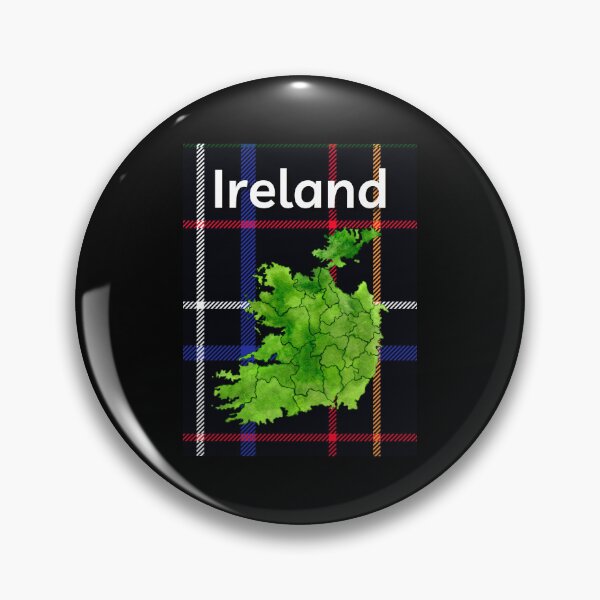 Artikelvorschau, Irland Karte Schachbrettmuster Hintergrund entworfen und verkauft von IrishPOD.