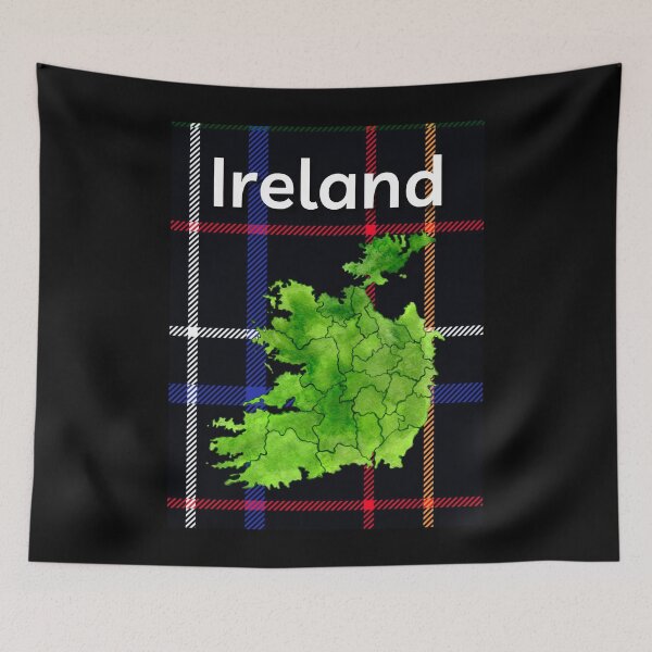 Item preview, Ireland Map Checkered Pattern Background designed and sold by IrishPOD.