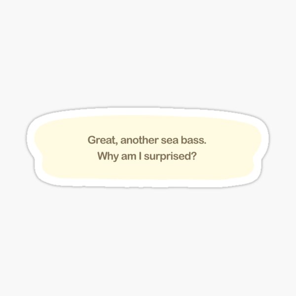 "Sea Bass ACNH" Sticker for Sale by quinntoro Redbubble