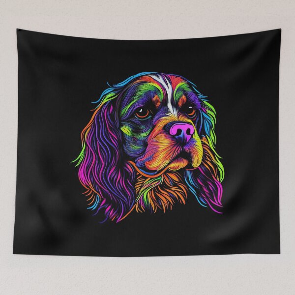 Item preview, Cavalier King Charles Spaniel Dog Colorful Paint Splash designed and sold by rafaeltto.