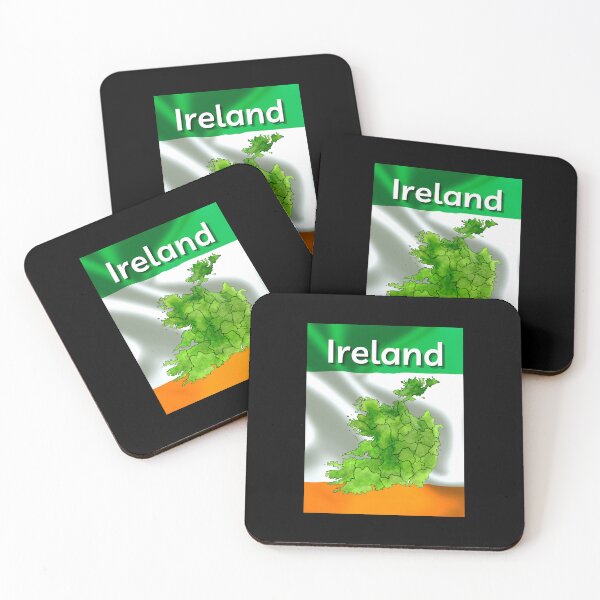 Artikelvorschau, Irland-Kartenflagge entworfen und verkauft von IrishPOD.