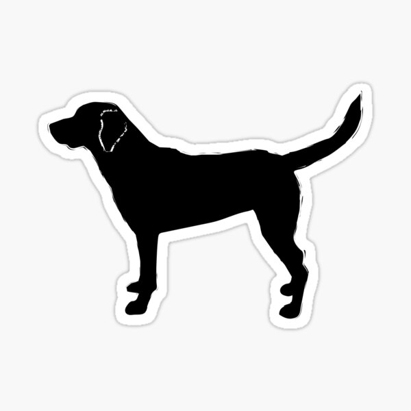Black Lab Retriever Pattern Sticker