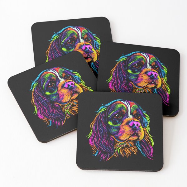 Item preview, Cavalier King Charles Spaniel Dog Colorful Paint Splash designed and sold by rafaeltto.