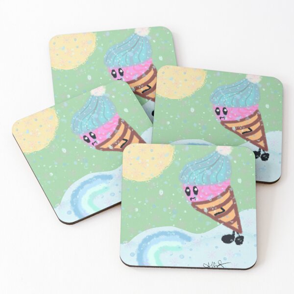 Item preview, Snow cone admiring a snow rainbow designed and sold by Spikeycreampuff.