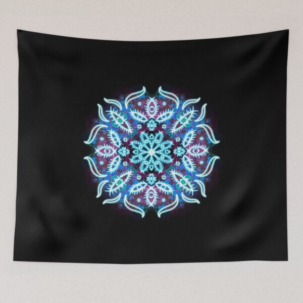 Item preview, Neon Mandala Flower Abstract designed and sold by Chatchot.