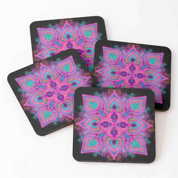 Item preview, Neon Mandala Flower Abstract designed and sold by Chatchot.