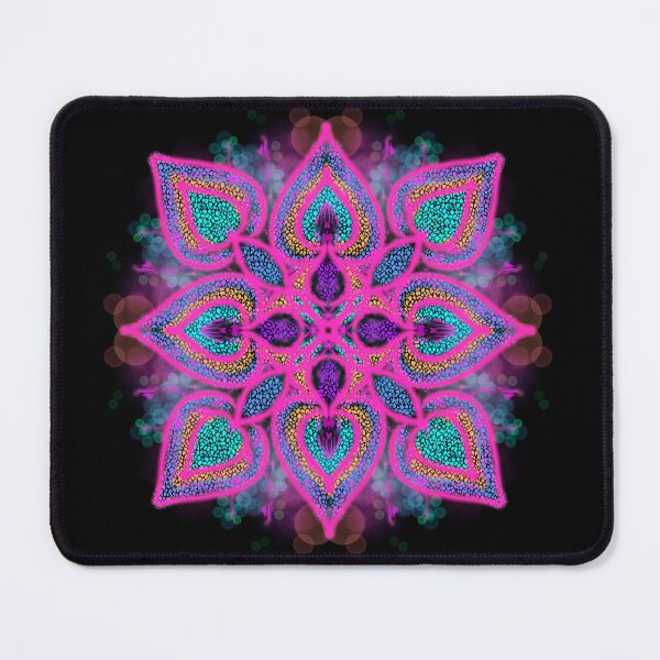 Item preview, Neon Mandala Flower Abstract designed and sold by Chatchot.