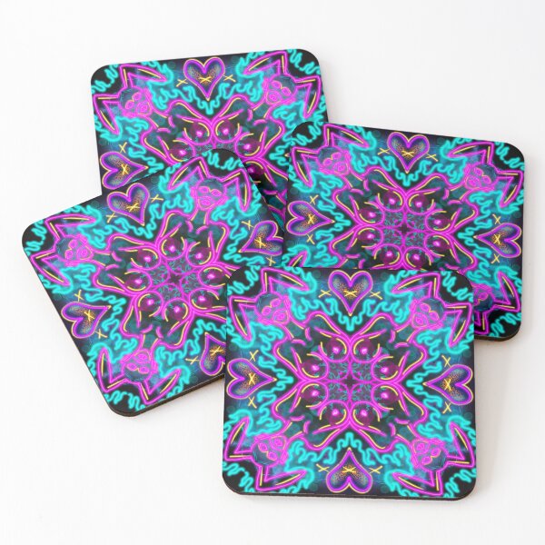 Item preview, Neon Mandala Flower Abstract designed and sold by Chatchot.