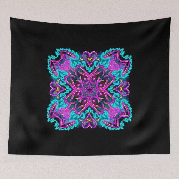 Item preview, Neon Mandala Flower Abstract designed and sold by Chatchot.