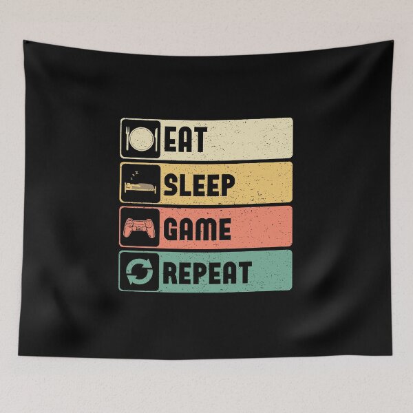 Item preview, Eat Sleep Game Repeat designed and sold by SamuraiGaming.