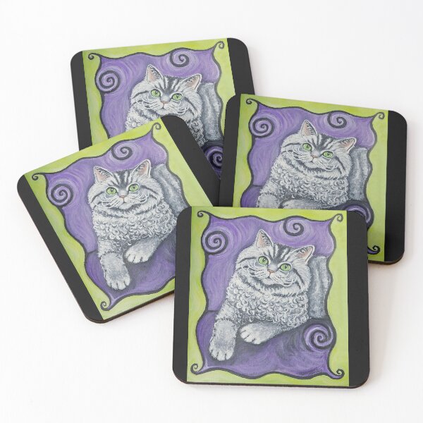 Item preview, Curly Selkirk Rex Cat designed and sold by Meowerks! Animal Art By Lynn Landers-Dickinson.