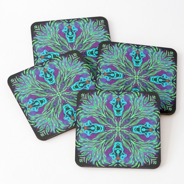 Item preview, Neon Mandala Flower Abstract designed and sold by Chatchot.