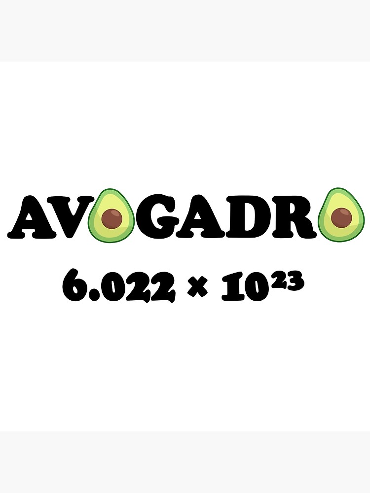 Disover Avocado avogadro's number text design Premium Matte Vertical Poster
