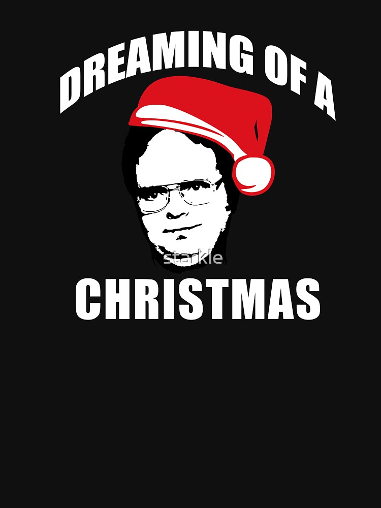 "dreaming of a dwight christmas (black/white) santa hat The Office TV
