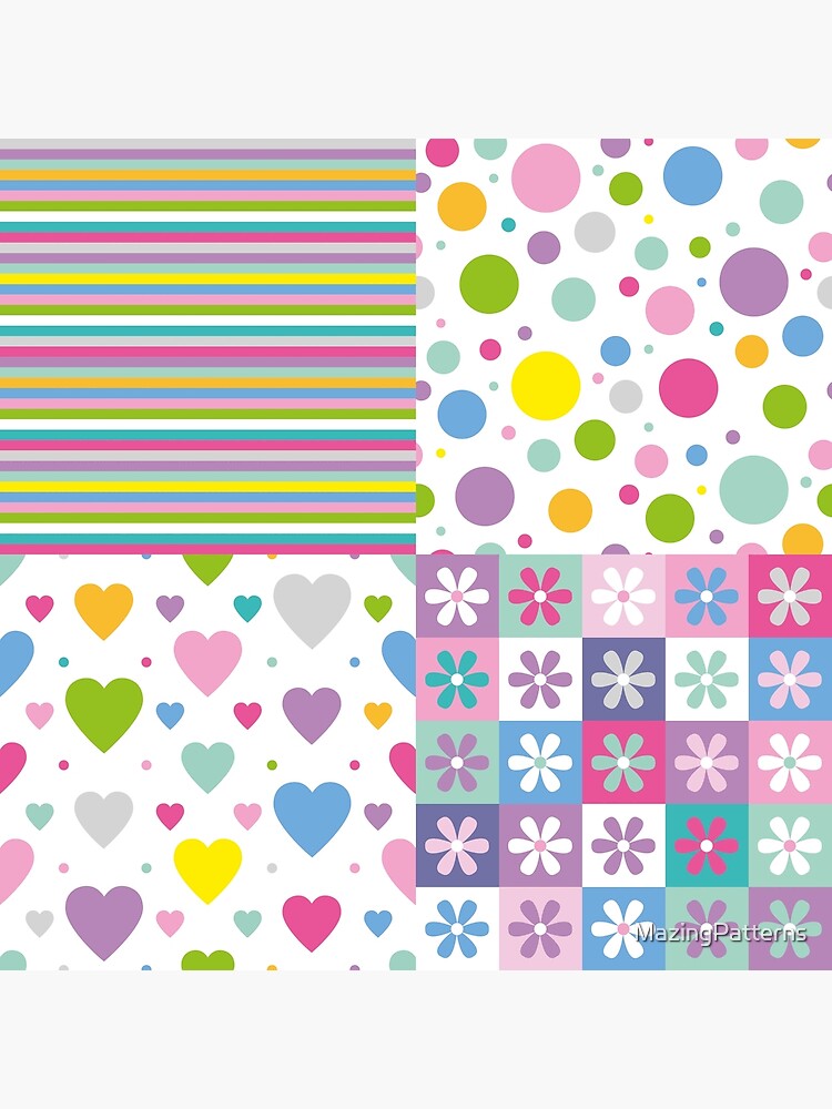 Valentine Wrapping Paper Pattern Poster for Sale by