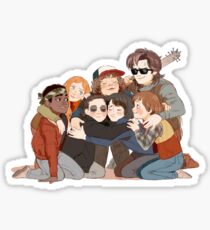 Steve Hugging Kids-Stranger Things Sticker