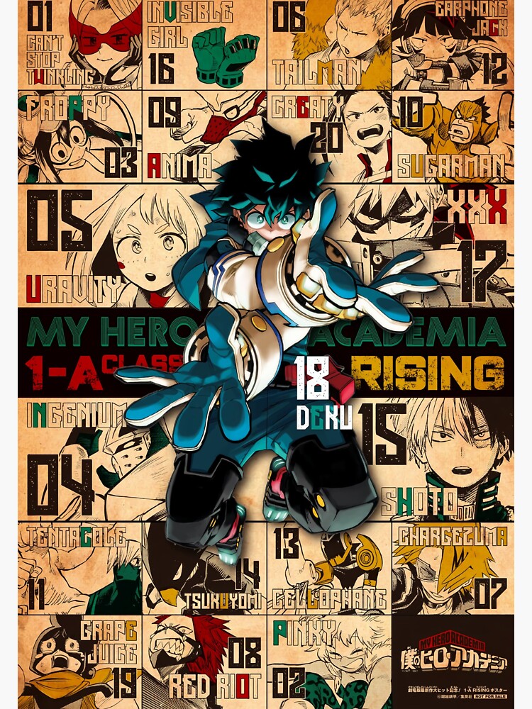 Boku No Hero Academia Class 1 A Sticker For Sale By Bunniesowo Redbubble 1336