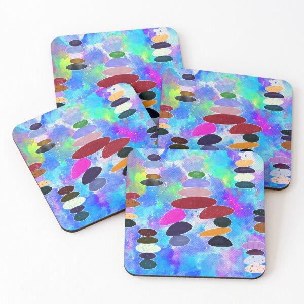 Item preview, stack stones falling from Colourful sky digital artwork design designed and sold by getlyart.