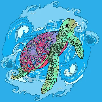 Artwork thumbnail, Sea Turtle by sayers