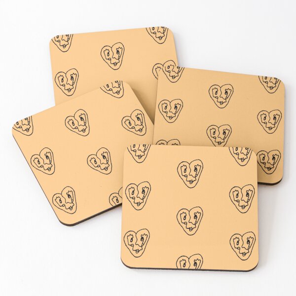 Item preview, ALEENA heart line art // orange designed and sold by BECCANONIE.