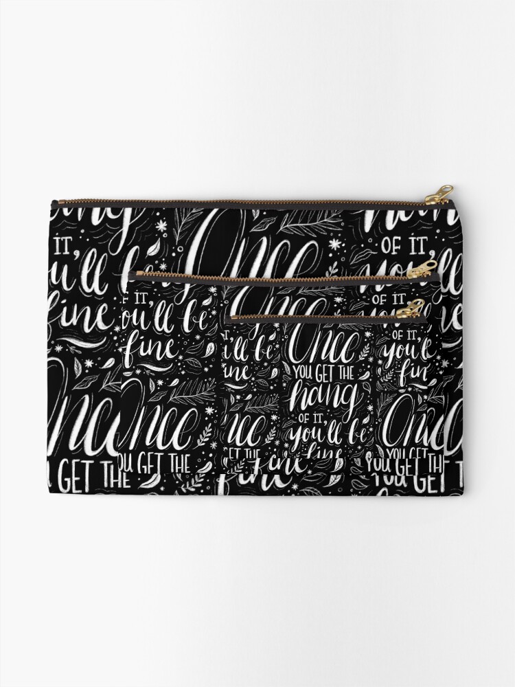 Alternate view of Once you get the hang of it, you'll be fine Zipper Pouch