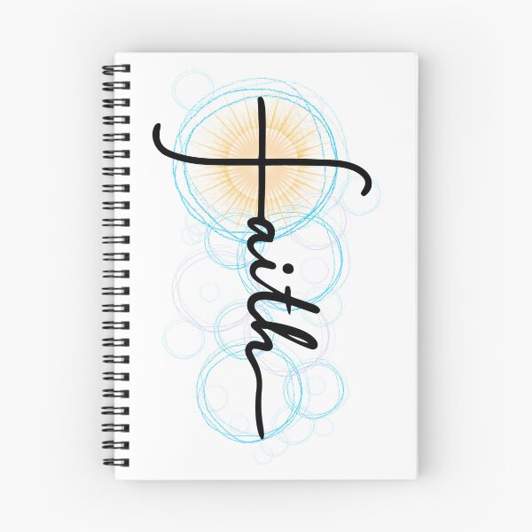 Item preview, Faith Cross, Text with Fun, Glowing and Circles Background - Black Design designed and sold by tammyreneart.