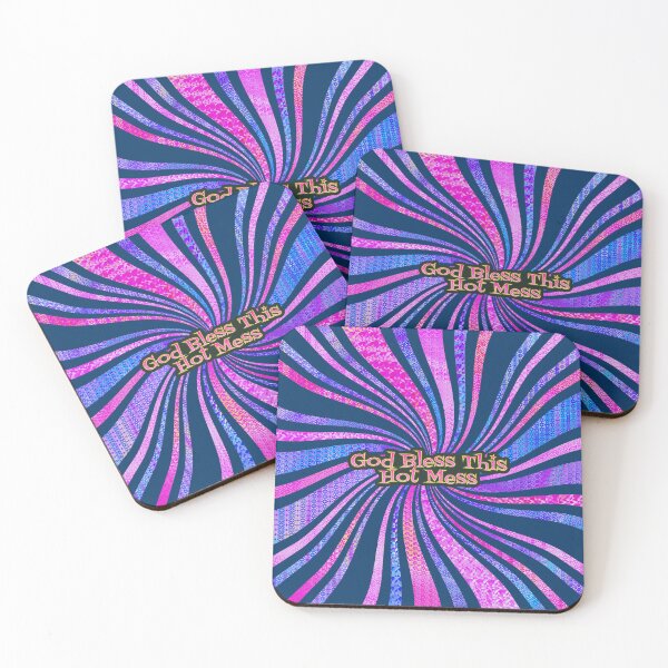 Item preview, God Bless This Hot Mess Retro Faux Glitter designed and sold by AuntieVaxxer Official Shop.