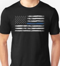 Blue Line (White) Unisex T-Shirt