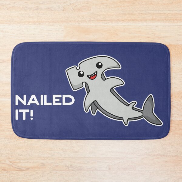 Item preview, Kawaii Hammerhead Shark Cute Nailed it! designed and sold by MeowsAndMakes.