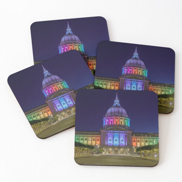 Item preview, San Francisco City Hall illuminated in rainbow colors for the Pride Week designed and sold by yhelfman.