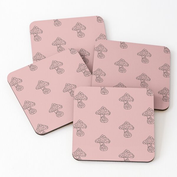 Item preview, SPRUCE - SHROOM line art // pink designed and sold by BECCANONIE.
