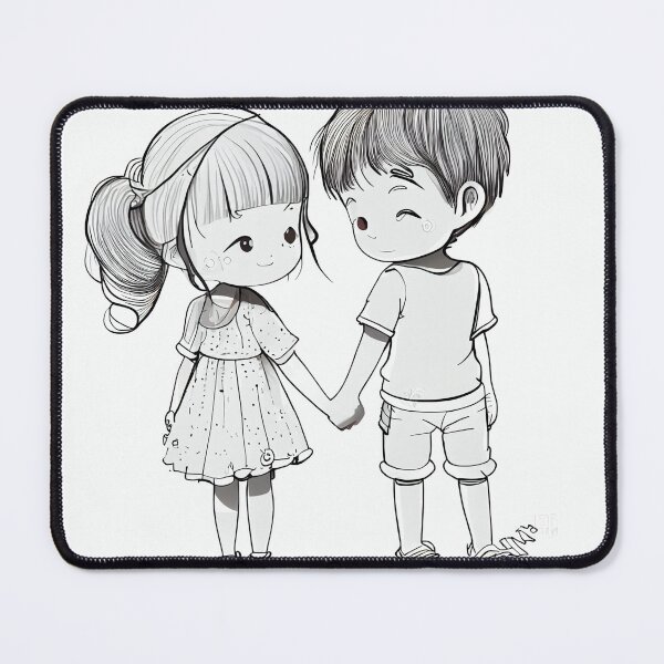 Item preview, boy and girl holding hands vday designed and sold by artfullyprompt.