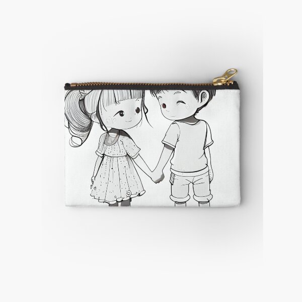 Item preview, boy and girl holding hands vday designed and sold by artfullyprompt.