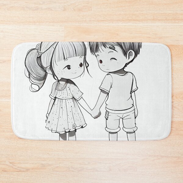Item preview, boy and girl holding hands vday designed and sold by artfullyprompt.