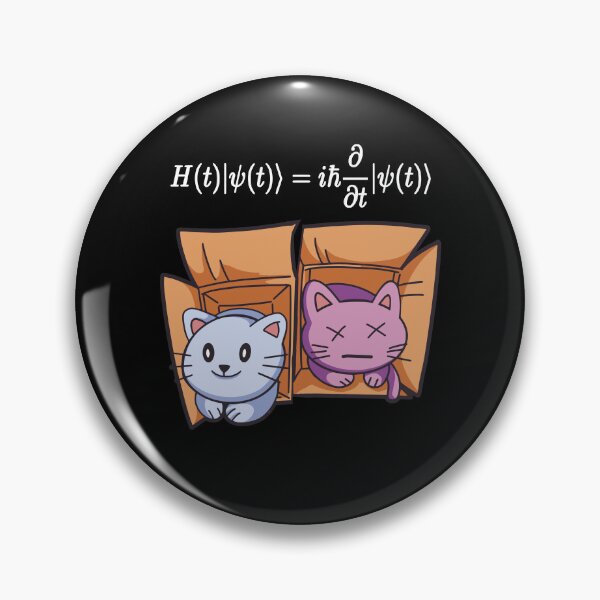 Item preview, Quantum Mechanics Schrödingers Cat Equation Cartoon designed and sold by MrEddie10.
