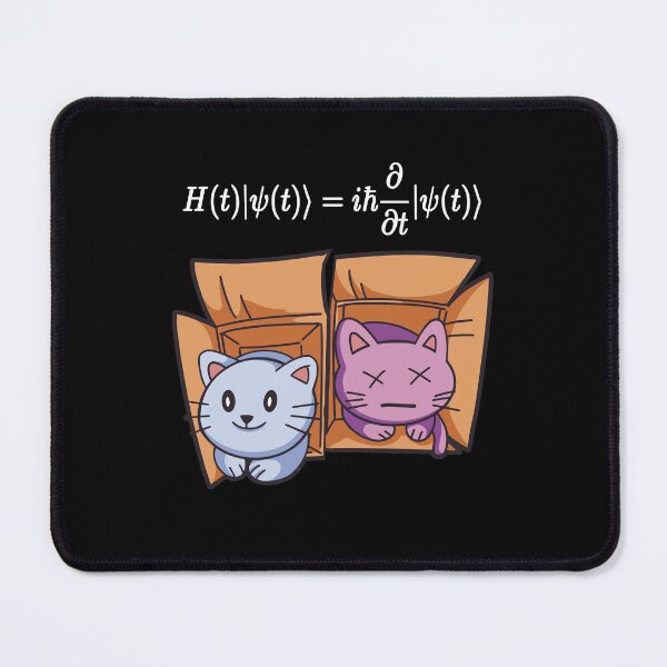Item preview, Quantum Mechanics Schrödingers Cat Equation Cartoon designed and sold by MrEddie10.