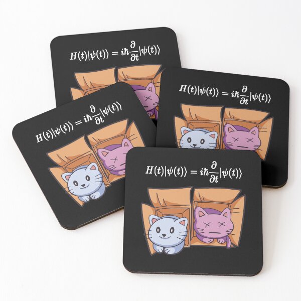 Item preview, Quantum Mechanics Schrödingers Cat Equation Cartoon designed and sold by MrEddie10.