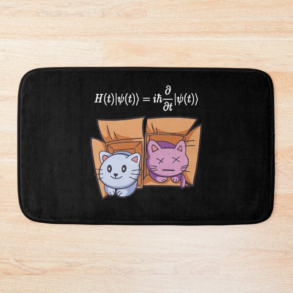 Aperçu de l'œuvre Dessin animé sur l'équation du chat de Schrödinger en mécanique quantique créée et vendue par MrEddie10.
