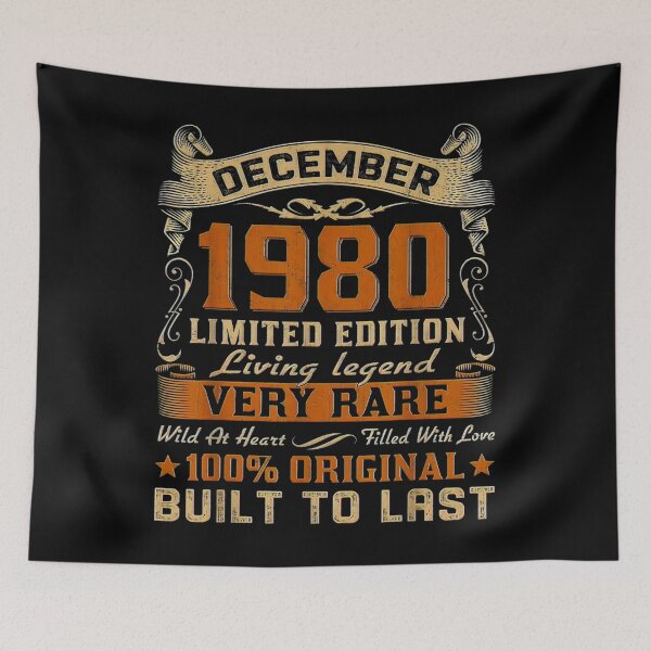 Item preview, 43th Birthday Gift 43 Years Old Retro Vintage December 1980 designed and sold by BargerStore.