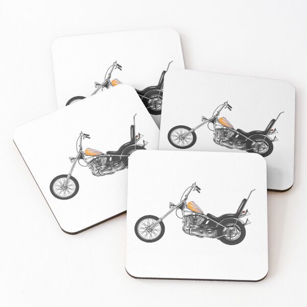 Item preview, Chopper Motorcycle 1950 cartoon illustration designed and sold by Misscartoon.