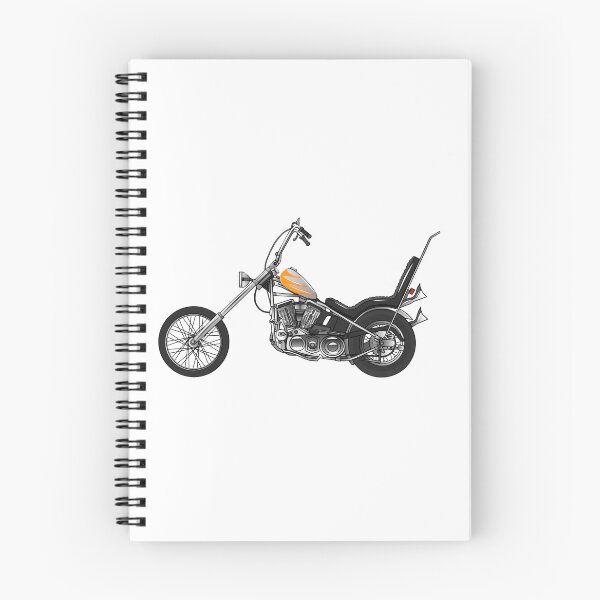 Item preview, Chopper Motorcycle 1950 cartoon illustration designed and sold by Misscartoon.