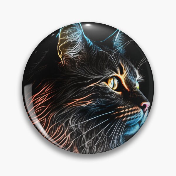 Item preview, Illuminated Kitty Fun Colorful Cat Portrait designed and sold by FunWearVM.