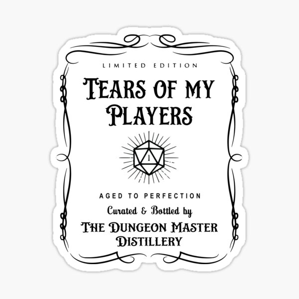 Aperçu de l'œuvre D&D Larmes de mes joueurs créée et vendue par GeekyGoddess.